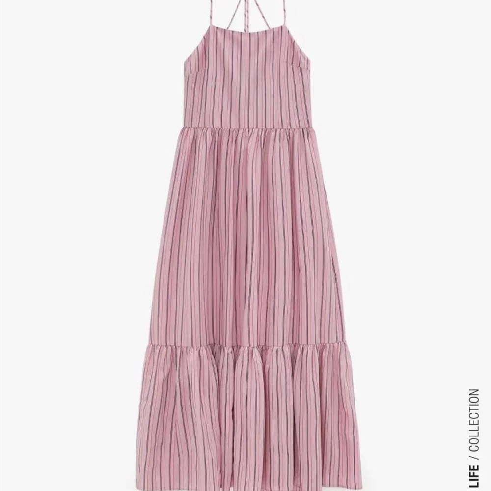 Zara Pink Striped Dress